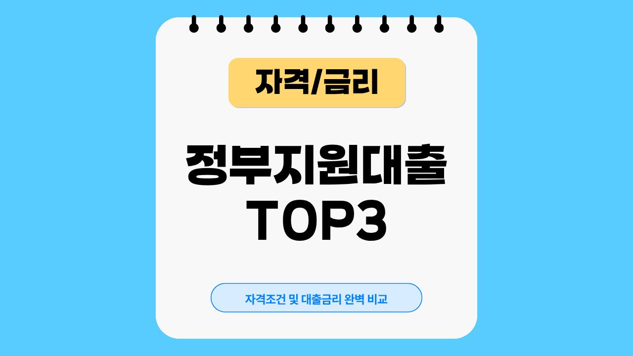 정부지원대출, 햇살론, 새희망홀씨, 청년 맞춤형 전월세 대출